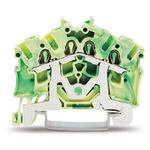 Wago TOPJOB S Series Green, Yellow Earth Terminal Block, 2.5mm², 1-Level, Push In Termination, ATEX, CSA, IECEx
