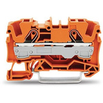 Wago TOPJOB S Series Orange DIN Rail Terminal Block, 6mm², 1-Level, Push In Termination, ATEX, CSA, IECEx