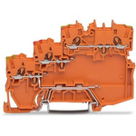 Wago TOPJOB S Series Orange DIN Rail Terminal Block, 1mm², 3-Level, Push-In Cage Clamp Termination