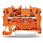 Wago TOPJOB S Series Orange DIN Rail Terminal Block, 1.5mm², 1-Level, Push-In Cage Clamp Termination, ATEX, EAC Ex,