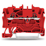 Wago TOPJOB S Series Red DIN Rail Terminal Block, 1.5mm², 1-Level, Push-In Cage Clamp Termination, ATEX, EAC Ex, IECEx