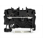 Wago TOPJOB S Series Black DIN Rail Terminal Block, 2.5mm², 1-Level, Push-In Cage Clamp Termination, ATEX, EAC Ex, IECEx