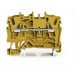 Wago TOPJOB S Series Yellow DIN Rail Terminal Block, 2.5mm², 1-Level, Push-In Cage Clamp Termination, ATEX, EAC Ex,