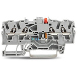 Wago TOPJOB S Series Grey Component Terminal Block, 2.5mm², 1-Level, Push In Termination