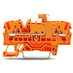 Wago TOPJOB S Series Orange Test Disconnect Terminal Block, 2.5mm², 1-Level, Push In Termination, ATEX, CSA, IECEx