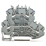 Wago TOPJOB S Series Grey Double Level Terminal Block, 2.5mm², 2-Level, Push In Termination, ATEX, CSA, IECEx