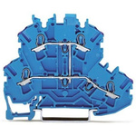 Wago TOPJOB S Series Blue Double Level Terminal Block, 2.5mm², 2-Level, Push In Termination, ATEX, CSA, IECEx