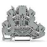 Wago TOPJOB S Series Grey Double Level Terminal Block, 2.5mm², 2-Level, Push In Termination