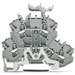 Wago TOPJOB S Series Grey Double Level Terminal Block, 2.5mm², 2-Level, Push In Termination, ATEX, CSA, IECEx