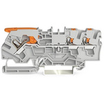 Wago TOPJOB S Series Grey DIN Rail Terminal Block, 4mm², 1-Level, Push In Termination, ATEX, CSA, IECEx