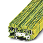 Phoenix Contact ST 1.5-QUATTRO-PE Series Green/Yellow Feed Through Terminal Block, 1.5mm²