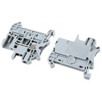 Phoenix Contact UT 2.5/1P-PE Series Grey DIN Rail Terminal Block, Single-Level, Screw Termination