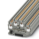 Phoenix Contact PTTB 2.5-DIO/U-O Series Grey Double Level Terminal Block, 0.14 → 4mm², Double-Level, Push In