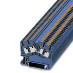 Phoenix Contact PTS 2.5-QUATTRO BU Series Blue Feed Through Terminal Block, 0.14 → 4mm², Single-Level, Push In