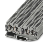 Phoenix Contact ST 4-QUATTRO-DIO 1N 5408/L-R Series Grey DIN Rail Terminal Block, Single-Level, Spring Clamp Termination