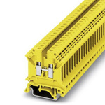 Phoenix Contact UK 5 N YE Series Yellow DIN Rail Terminal Block, Single-Level, Screw Termination