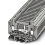 Phoenix Contact UT 6-T-HV P/P Series Grey DIN Rail Terminal Block, Single-Level, Screw Termination