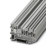 Phoenix Contact STU Clipline Series Grey DIN Rail Terminal Block, Single-Level, Spring Clamp Termination