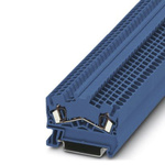 Phoenix Contact STS 2.5 BU Series Blue DIN Rail Terminal Block, Single-Level, Spring Clamp Termination