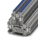 Phoenix Contact UTTB 2.5-L/N Series Grey Feed Through Terminal Block, Double-Level, Screw Termination