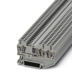 Phoenix Contact ST 2.5-TWIN-DIO/L-R Series Grey DIN Rail Terminal Block, 0.8 → 4mm², Single-Level, Spring Clamp