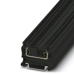 Phoenix Contact ST 1.5 BK Series Black DIN Rail Terminal Block, Single-Level, Spring Clamp Termination