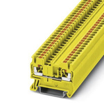 Phoenix Contact PT 2.5 YE Series Yellow Feed Through Terminal Block, 2.5mm², Single-Level, Push In Termination