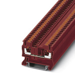 Phoenix Contact PT 2.5 RD Series Red Feed Through Terminal Block, 2.5mm², Single-Level, Push In Termination