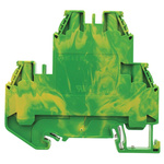 Wieland WT 4 E PE Series Green, Yellow Earth Terminal Block, Double-Level, Screw Termination, ATEX