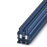 Phoenix Contact MUT 4 BU Series Blue Feed Through Terminal Block, 4mm², Single-Level, Screw Termination