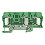 Weidmuller Z Series Green, Yellow PE Terminal, Single-Level, Clamp Termination