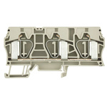 Weidmuller Z Series Beige Feed Through Terminal Block, Single-Level, Clamp Termination