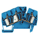 Weidmuller Z Series Blue Feed Through Terminal Block, Single-Level, Clamp Termination
