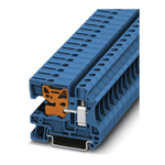 Phoenix Contact UTN 10 Series Blue Din Rail Terminal, Single-Level, Screw Termination