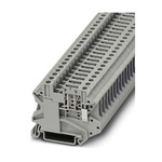Phoenix Contact UT 4-TG-P/P-EX Series Grey Disconnect Terminal Block, Single-Level, Screw Termination