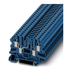Phoenix Contact UT 4-QUATTRO-TG BU Series Blue Disconnect Terminal Block, Single-Level, Screw Termination