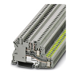 Phoenix Contact UT 4-PE/L-DIO/L-R P/P Series Grey Component Terminal Block, Single-Level, Screw Termination