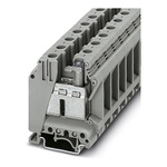 Phoenix Contact UK 35-IB-FE Series Black, Yellow Non-Fused Terminal Block, Single-Level, Screw Termination