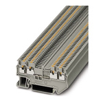 Phoenix Contact PT 1.5/S-QUATTRO BK Series Black Feed Through Terminal Block, 0.14 → 1.5mm², Single-Level, Push