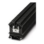 Phoenix Contact UK3 N BK Series Black Feed Through Terminal Block, Single-Level, Screw Termination