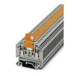 Phoenix Contact MTK-P/P RD Series Red Knife Disconnect Terminal Block, Single-Level, Screw Termination
