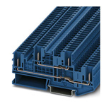 Phoenix Contact STTB 2.5/4P BU Series Blue Double Level Terminal Block, Double-Level, Spring Clamp Termination