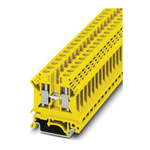 Phoenix Contact UK6 N YE Series Yellow Feed Through Terminal Block, 0.2 → 10mm², Single-Level, Screw Termination