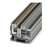 Phoenix Contact PT 6/1P Series Grey Feed Through Terminal Block, Single-Level, Plug In Termination