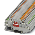 Phoenix Contact PTT 1.5/S-L/MT Series Grey DIN Rail Terminal Block, Push In Termination