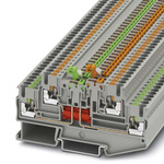 Phoenix Contact CLIPLINE PTT Series Grey Knife Disconnect Terminal Block, 2.5mm², 2-Level, Push In Termination