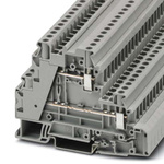 Phoenix Contact UT 4-L/L Series Grey DIN Rail Terminal Block, Screw Termination