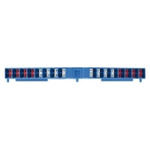 Weidmuller P Series Blue DIN Rail Terminal Block, Octuple-Level, Push In Termination