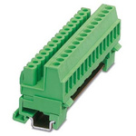 Phoenix Contact MSTBVK 2.5/14-ST-5.08 Series Green DIN Rail Terminal Block, Screw Termination