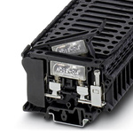 Phoenix Contact UK6.3-HESILA 500 Series Black Fused DIN Rail Terminal, 1-Level, Screw Termination, Fused